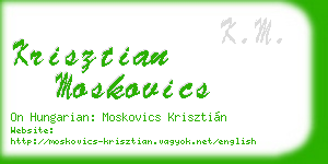 krisztian moskovics business card